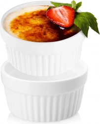 Fehér kerámia sütőtálkák 9,5 cm, 170 ml – 2 darabos szett