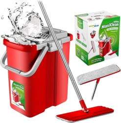 Lapos felmosó vödörrel és csavaróval GreenBlue MaxiClean, 2× mikroszálas huzat