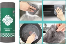 Konyhai törlők és szivacsok tekercsben 20 × 9 cm, szürke, 25 db