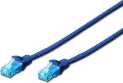 Patch kábel RJ45-RJ45 kat.5e U/UTP AWG 26/7 PVC 0,25 m kék