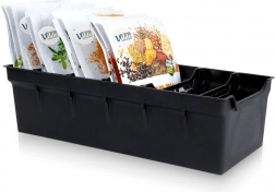 Fekete konyhai fűszerrendező 30 × 13 × 8 cm
