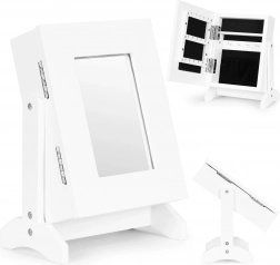 ModernHome ékszerdoboz tükörrel, fehér