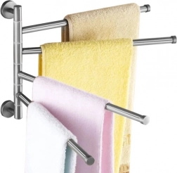 Ezüst fürdőszobai törölközőtartó Loft stílusban