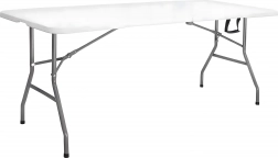 Összecsukható bankett asztal, bőrönd kivitelben 180 × 70 × 74 cm