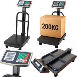Elektronikus platform mérleg 200 kg LCD kijelzővel