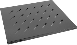 Erősített polc 19'' rackhez fekete 1U 465x500mm