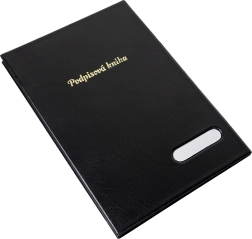 Hanibal aláírási könyv, fekete, 14 osztólapos