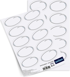 Öntapadós fehér címkék üvegekre, 20 db