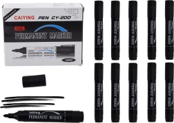 Vízálló, fekete, 10 darabos permanens markerkészlet