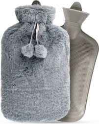 Termofor plüss, szürke huzattal, 2 l