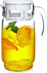 Üvegkancsó fedővel, 2 l