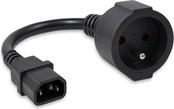 IEC 320 C14–francia aljzat adapter, 0,15 m