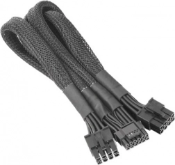 PCIe Gen5 adapter tápkábel 2x 8pinről 12+4pin 12VHPWR-re, 600 mm
