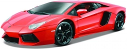 Fém modell BBURAGO LAMBORGHINI Aventador 1:18, narancssárga