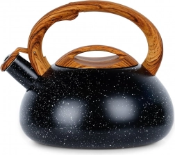 Sípoló rozsdamentes vízforraló 3 l – fekete kőhatású