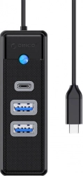 Orico USB‑C hub 2× USB 3.0 és USB‑C, 5 Gb/s, 0,15 m, fekete