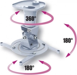 Plafon tartó projektorhoz 22cm fehér
