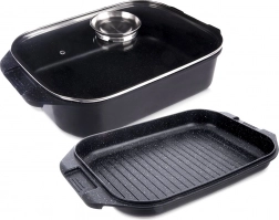 Gránit római tál fedővel 3 az 1-ben GRANDE 41 × 26 × 15 cm, 7 l