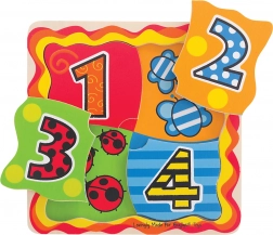 Fából készült számkirakó 1–4 Bigjigs Toys