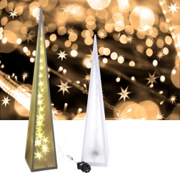 Piramidális LED forgó csillagok 12*12*45 cm