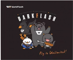 Darkflash fekete gamer egérpad 30 × 25 cm