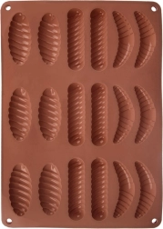 Sütikhez és pralinékhoz való szilikon forma, barna 33 × 24,5 × 1 cm