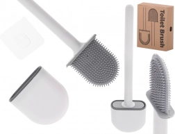 Szilikon WC-kefe tartóval – fehér