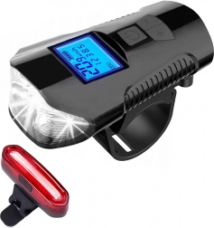 maltrack exonum 3000 kerékpárlámpa-készlet 4 az 1-ben első + hátsó