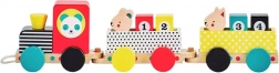 Fából készült húzható kisvonat számokkal és állatkákkal – PETIT COLLAGE