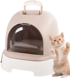 Zárt macskaalom kihúzható tálcával és szűrővel