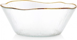 Üveg tál arany szegéllyel 15 cm, 500 ml