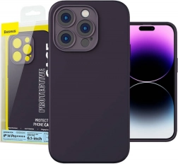 Baseus szilikon tok iPhone 14 Pro-hoz edzett üveggel és tisztítókészlettel