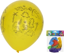Felfújható lufik 30 cm – 5 darabos készlet, dinoszauruszok