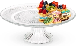 Üvegtortatál talppal, 25 cm