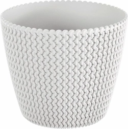 Fehér műanyag SPLOFY virágcserép, 29,5 cm