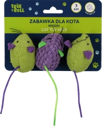 Játék egerek macskáknak – 3 db