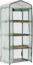 Erkélyre való fóliasátor négy polccal 69 × 49 × 160 cm