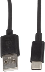 Lanberg USB-C–USB-A kábel 1,8 m, USB 2.0, fekete - 1 db