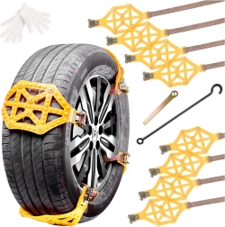 Csúszásgátló hótakarók gumiabroncsokra – 8 darabos készlet