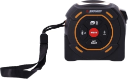 Lézeres távolságmérő + felcsévélhető mérőszalag SNDWAY SW-TM60 - piros