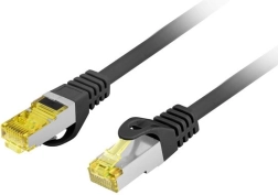 Patchcord kategória 6a S/FTP LSZH 0,5m fekete
