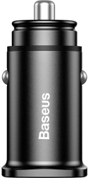Baseus autós adapter 2×USB 30 W, gyors töltéssel QC 3.0 (fekete)
