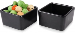 Porcelán falatokhoz való tálkák, fekete, 100 ml, 2 db