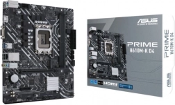 Asus PRIME H610M-K D4 – microATX alaplap LGA 1700 foglalattal, DDR4, PCIe 4.0 és M.2