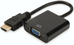 DIGITUS HDMI–VGA átalakító 3,5 mm-es hangkimenettel, 1080p