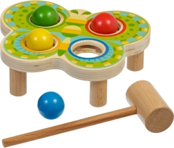 Fa kalapálós pillangó 4 színes golyóval