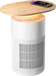 SwitchBot levegőtisztító asztallal és töltővel