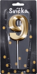 Arany party gyertya – 9-es szám
