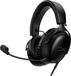 HyperX Cloud III fekete gamer fejhallgató mikrofonnal