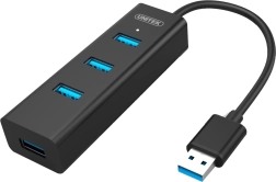Hub 4x USB 3.0 BC1.2 támogatással, fekete